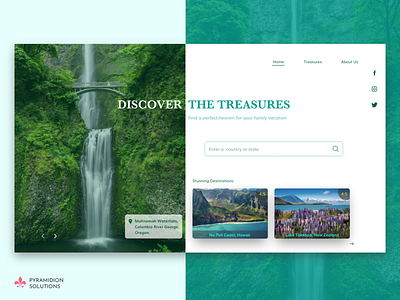 Travel guide web page design adobexd designstudio travel treasure uidesign ux webdesign website design