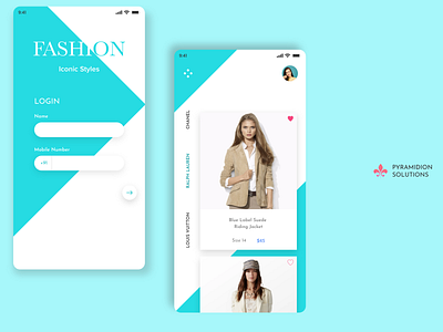 Clothing store app UI Design