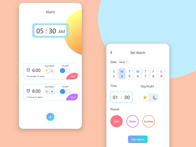 Alarm app design adobexd alarm alarmapp android design appdesign branding design designstudio minimal uidesign uidesigner ux