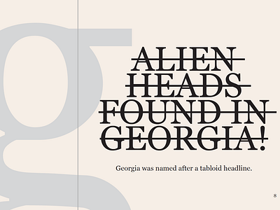 Type specimen No.3 - Georgia georgia type typography