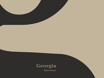 Type specimen - Georgia book cover design typography