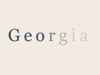 Georgia Specimen No.1 georgia typography ui