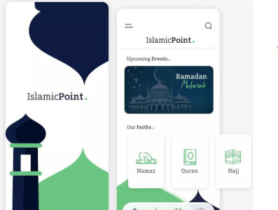 Islamic Point App branding design illustrator ui ux vector