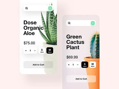 plants app concept 🌱 app clean design interface minimal ui ux