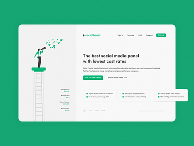 Social Boost landing page