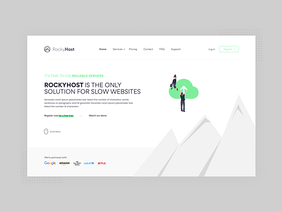 RockyHost UI/UX design