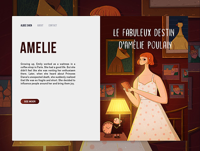 Amelie flat illustration web