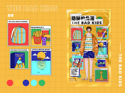 the bad kids 05 branding design flat illustration typography vector