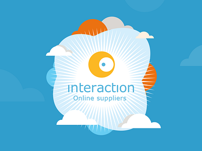 Interaction badge clouds cover heaven logo retro sky suppliers