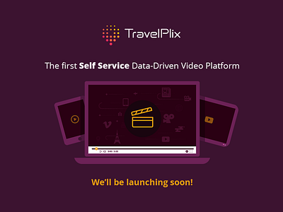 TravelPlix illustration launch launching marketing placeholder soon travel video