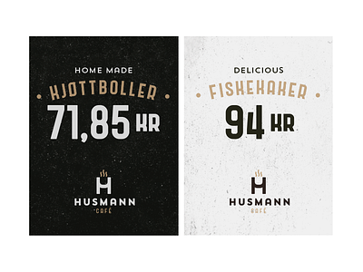 Husmann Café, Meals price tags