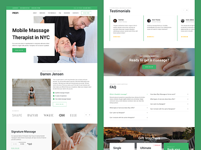 Profi - Bootstrap Landing Pages for Small Business booking bootstrap cta faq first screen landing landing design landing page landing page ui landingpage massage modern design small business testimonials therapist web design
