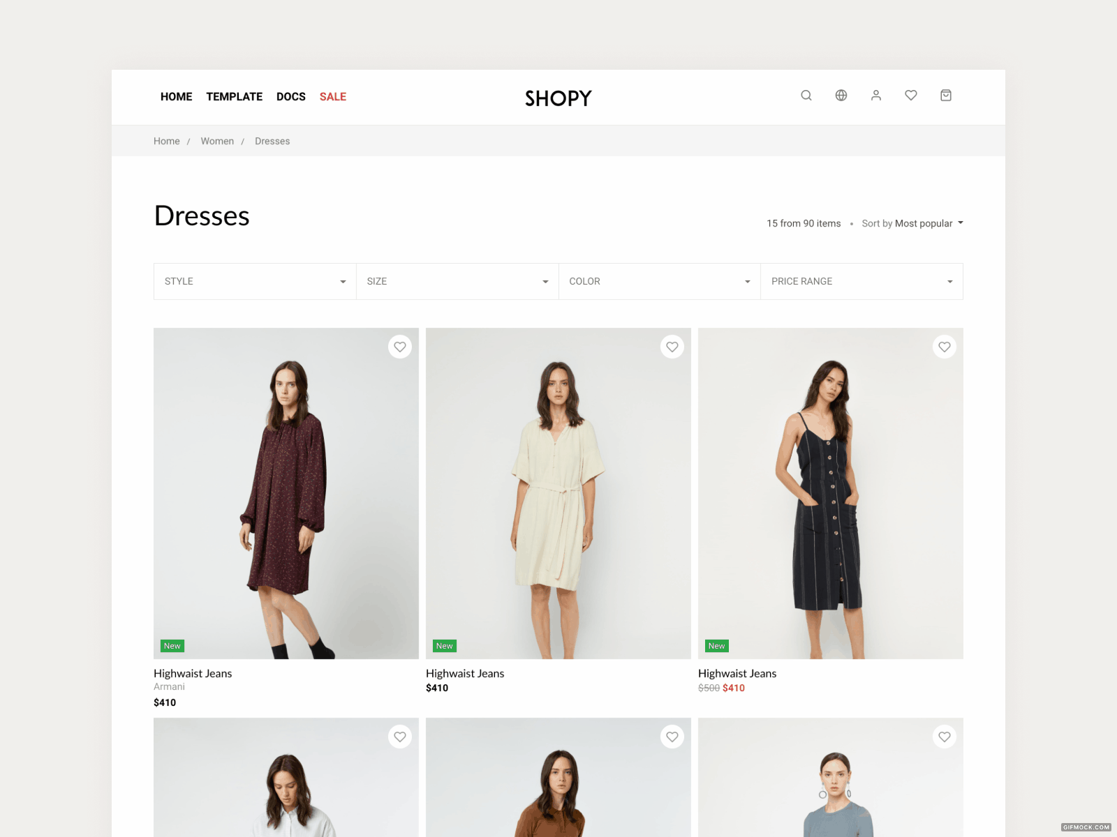 Full width eCommerce Listing bootstrap bootstrap template bootstrap theme clothing shop ecommerce ecommerce design ecommerce shop ecommerce ui fashion shop listing minimal shop product card shop shop listing shop ui shopify web design