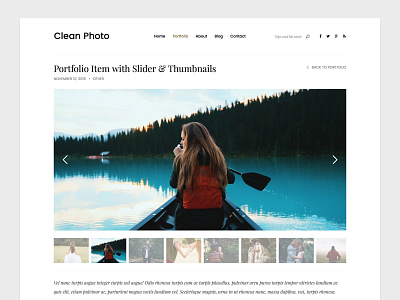 Clean Photo - Photography Portfolio WordPress Theme blog clean gallery minimalist modern photographer photography portfolio responsive simple slideshow white