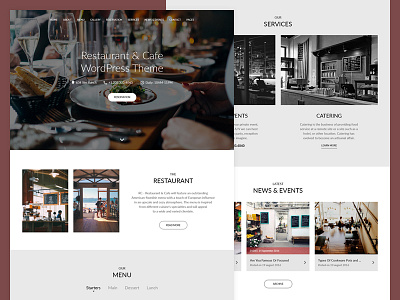 Restaurant WordPress Theme bar cafe clean modern premium responsive restaurant theme wordpress wphunters