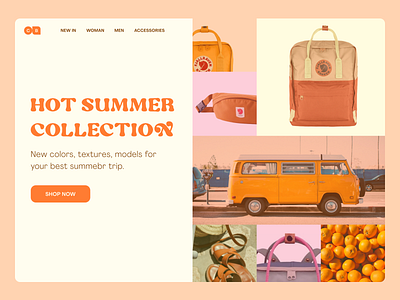 Shop's summer collection concept concept design dribbble shop ui web