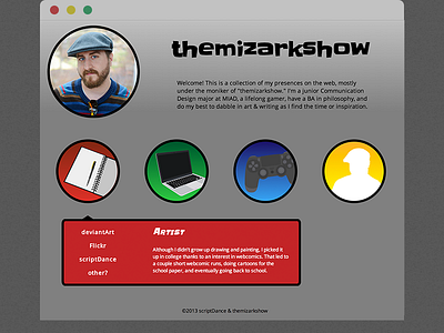 TheMizarkShow Redesign dreamweaver icons illustrator photoshop themizarkshow web design web design webdesign