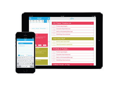 Schema: Lists View app axure design ios ipad iphone miad schema thesis ui ux