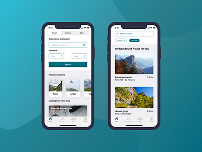Hike - Concept app design for hikers