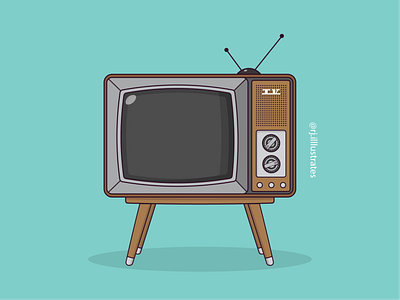 Retro Television set adobe illustrator design designer drawing flat flat illustration flatdesign graphicdesign illustration vector vector art vector illustration