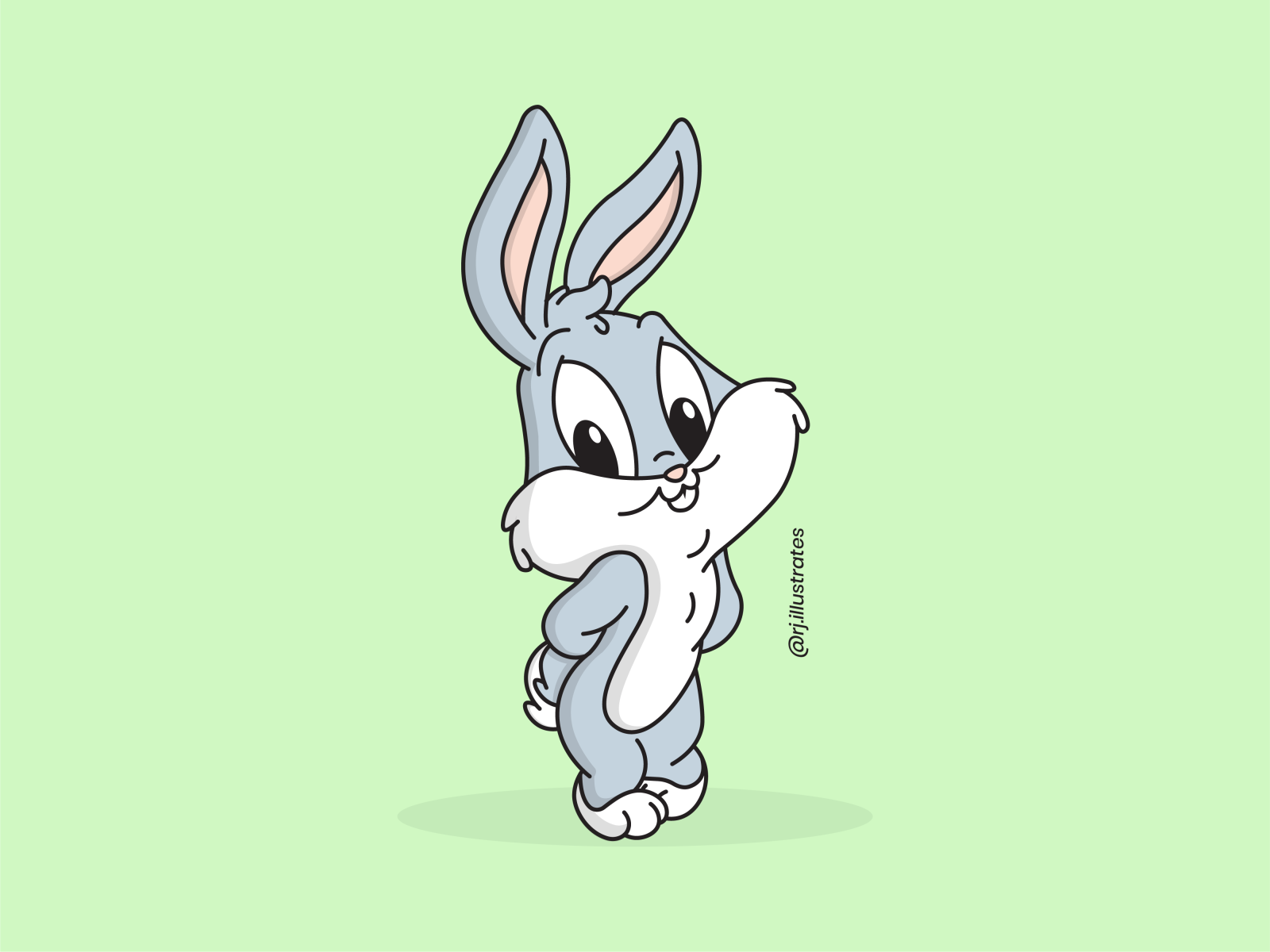 Baby bugs bunny illustration by Ronak Jadhavrao on Dribbble
