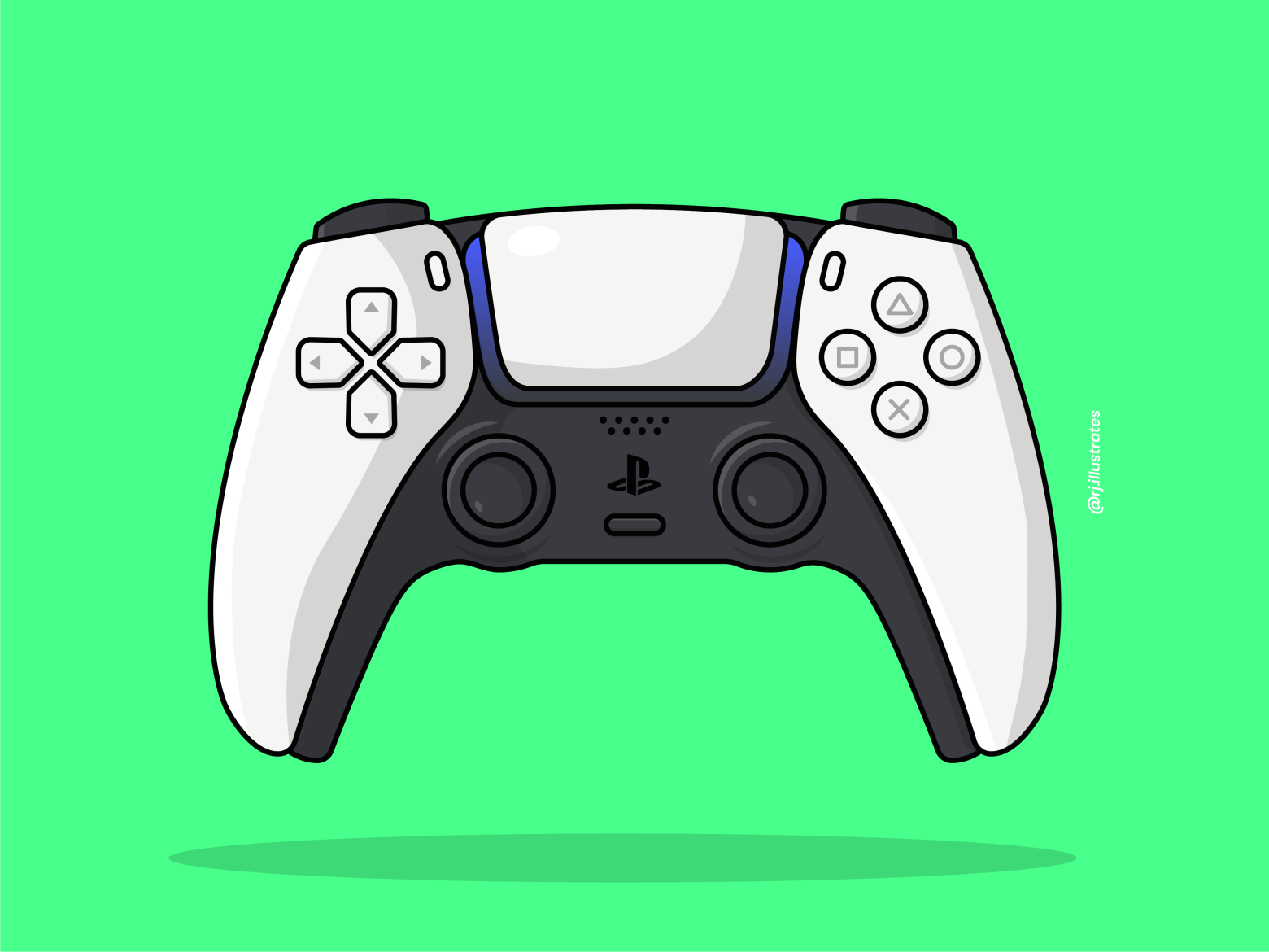 PS5 Controller illustration by Ronak Jadhavrao on Dribbble