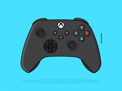 Xbox series X controller adobe illustrator art artist artwork console design designer digitalart drawing flat flatdesign gamer gaming gamingart graphicdesign uidesign vector illustration vectorart xbox