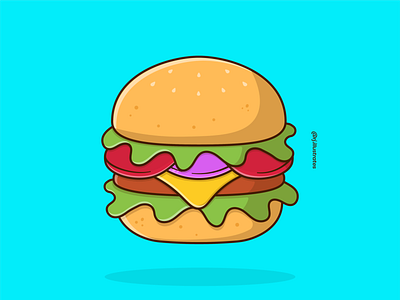 Burger adobe illustrator art artwork burger design designer drawing flat flatdesign food illustration foodie graphicdesign illustration junkfood streetfood vector vector illustration vectorart