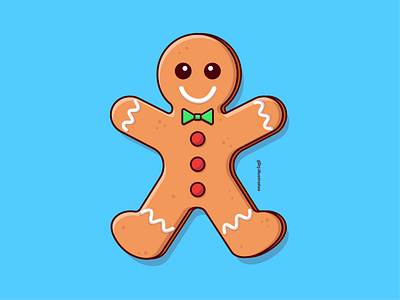 Gingerbread man adobe illustrator christmas design drawing flatdesign flatillustration food illustration gingerbread gingerbread man holidays illustration illustrator snacks vector vector art vector illustration