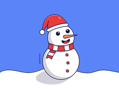 Snowman ⛄ adobe illustrator art artwork christmas design designer drawing flat flatdesign flatvector graphicdesign illustration snow snowman vector vectorart vectorillustration winter