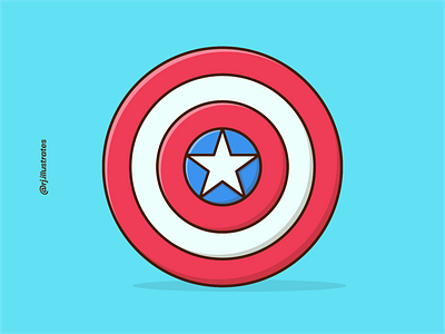 Captain America's shield adobeillustrator avengers captain america cartoon illustration design illustration illustrator marvel marvelcomics mcu shield superheroes vector vector art vector illustration