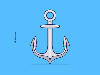 Anchor adobe illustrator anchor anchor logo art artwork design designer drawing flat flatdesign graphicdesign illustration metallic oceans pirate sailor sea ship vector