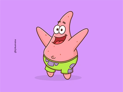 Patrick star adobe illustrator artwork cartoon cartoon illustration characterdesign design digitalart illlustration patricks procreate spongebob spongebob squarepants star starfish vector