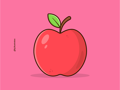 Apple apple art artwork designer flatdesign fruit fruit illustration graphicdesign illustration illustrator red vector vectorart