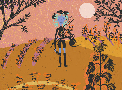 Harvest art color illustration procreate