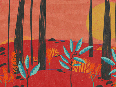 Look to your horizon. art botanicals color design illustration palette procreate