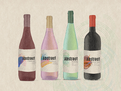 Abstract Vineyard art branding color design illustration packaging palette procreate product