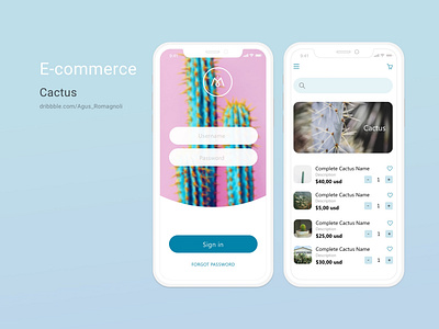 Cactus app e-commerce