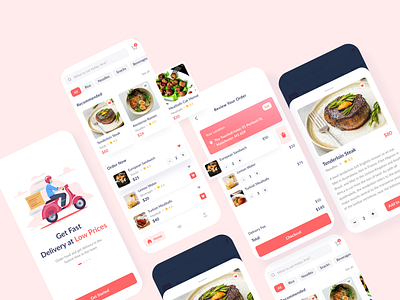 Food Ordering App Design Concept app awesome design dailyui food app foodorder mobile app mobile design mobile ui ui ui design uiux ux ux design