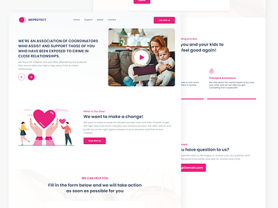 Landingpage for Victims of Violence