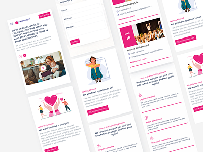 Responsive Website Landing Page for victims of violence
