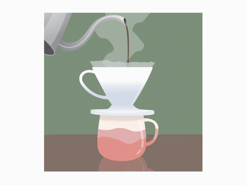 coffee aftereffects food and drink foodillustration gif motion design motion graphic pourover