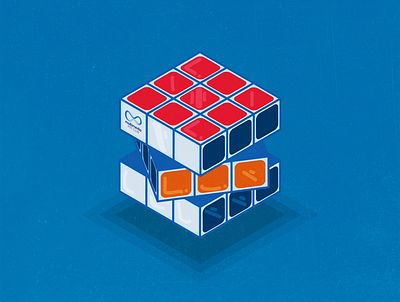 Rubik design illustration vector