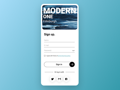 Daily UI : 001 - Sign up dailyui product design ui ux