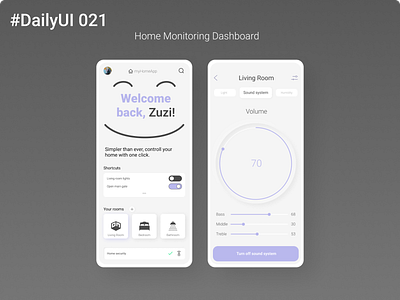DailyUI :: 021 - Home Monitoring Dashboard 021 dailyui design product design ui ux