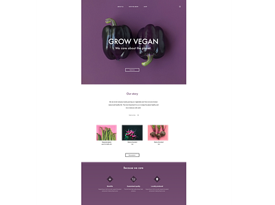 Grow Vegan design web