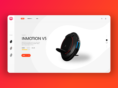 INMOTION redesign adobe xd design product page prototype redesign ux web