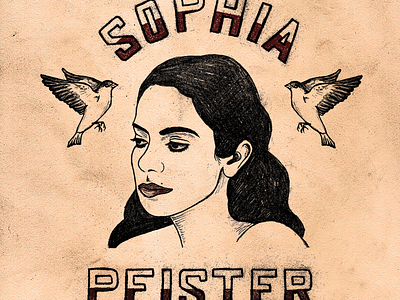 Sophia Pfister Album Art album art album cover digital illustration hand lettering illustration illustration art illustrator lettering portrait typography