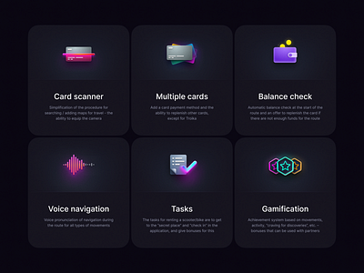 Feature icons 3d cards fake3d icon neumorphism product skeuomorphism startup template ui ux
