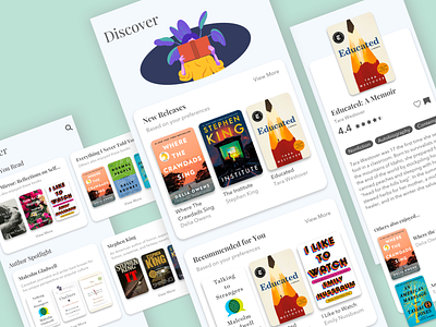 Book App app app design book book app ios mobile reading reading app ui